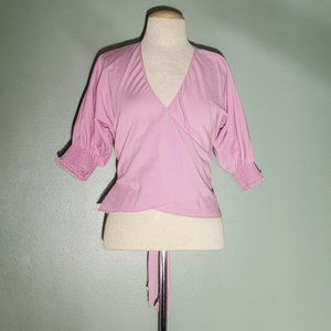 Gianni Bini Faux-Wrap Blouse Size XS